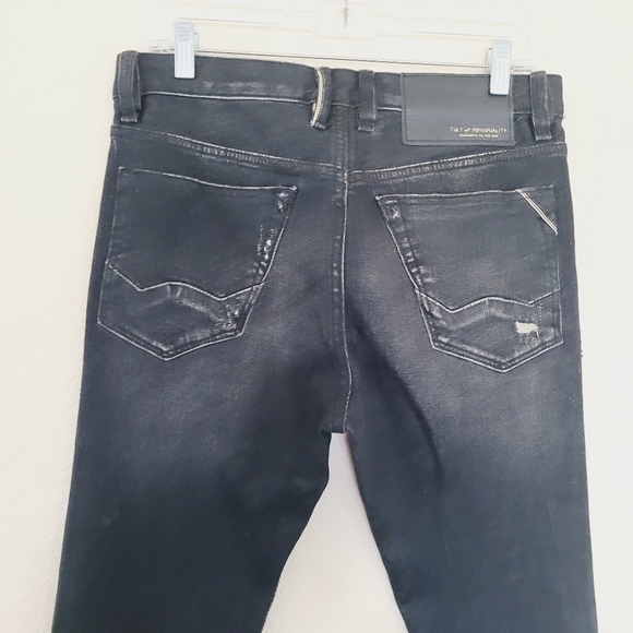 Cult of Individuality Mens Stilt Skinny Black Distressed Rip Denim Jeans 29x33 - Picture 11 of 11